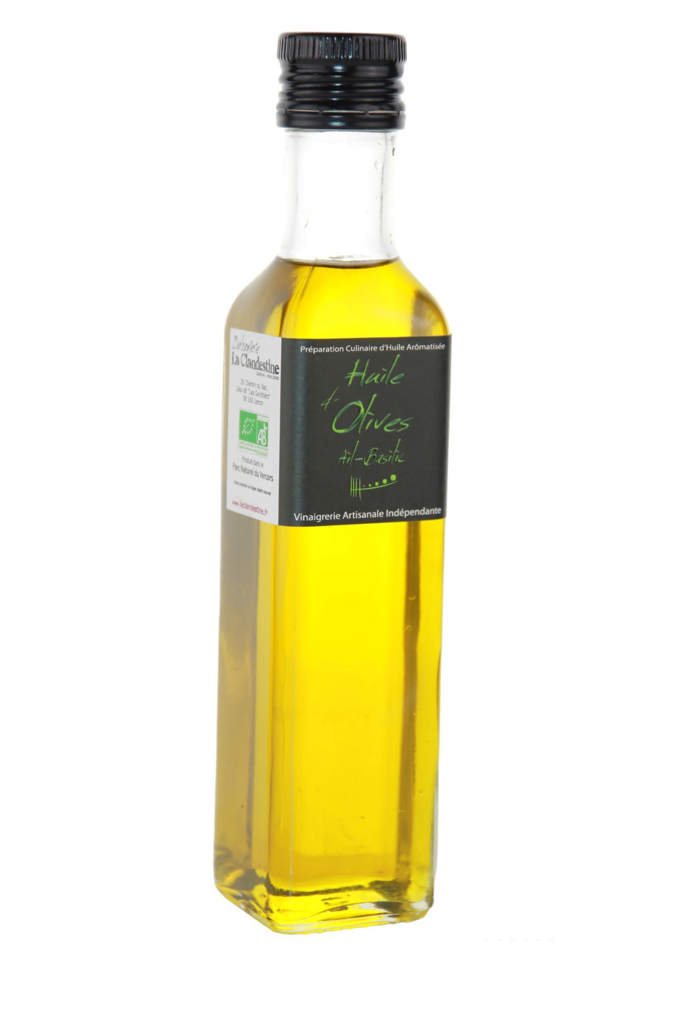 Huile d'Olives bio "Ail & Basilic"