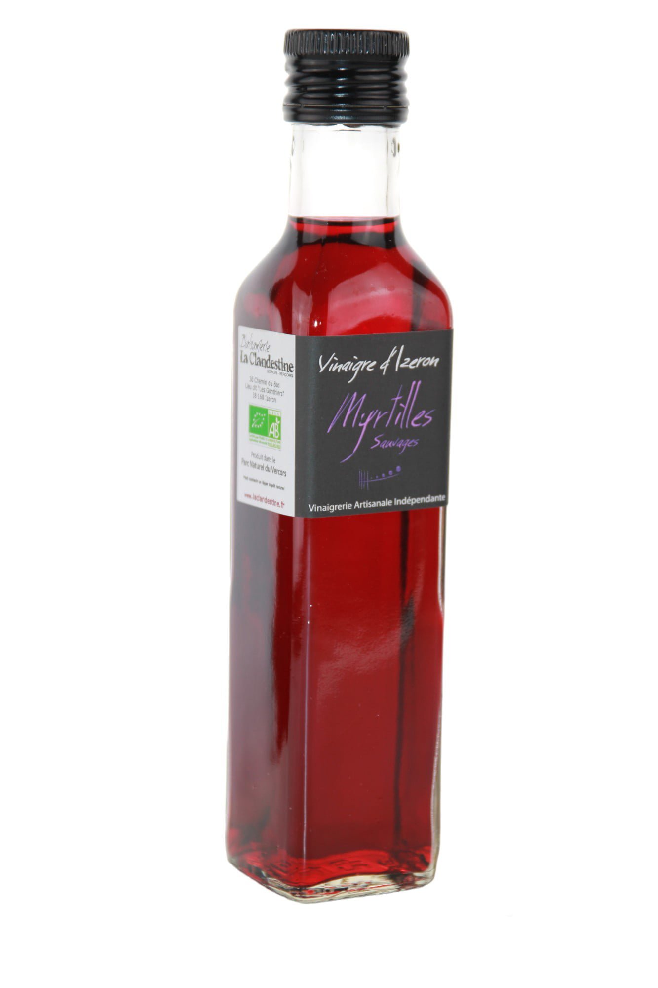 Vinaigre à la Myrtille Sauvage Artisanal Bio du Vercors